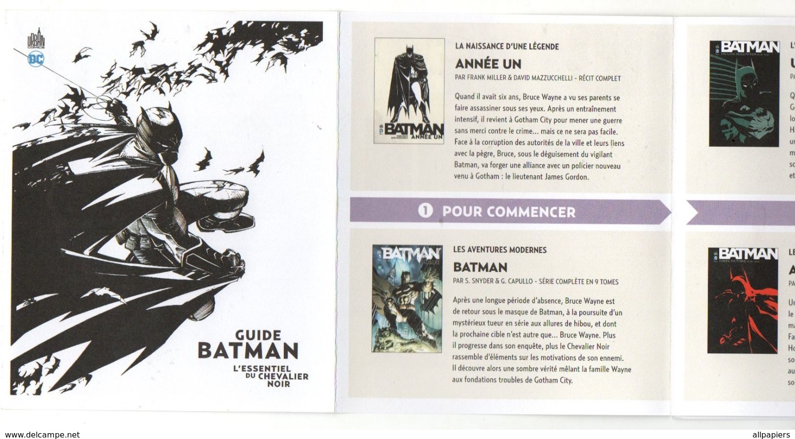 Guide Batman L'essentiel Du Chevalier Noir - Batman Chez Urban Comics Avec Repères Chronologiques - Batman