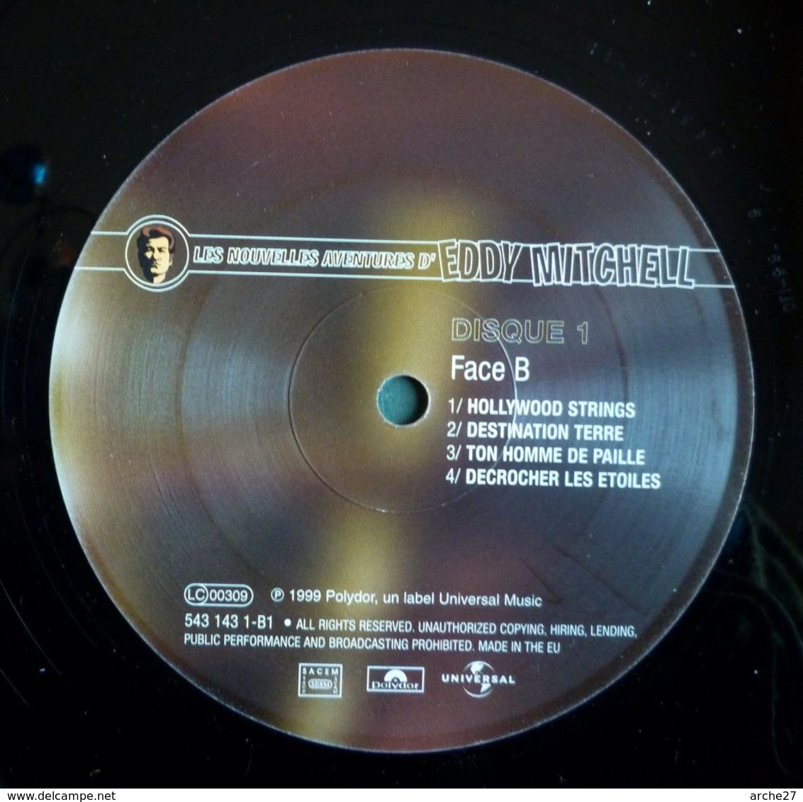 EDDY MITCHELL - LP - 33T - Disque Vinyle - Les Nouvelles Aventures - 543143 Disque 1 Sans Pochette - Rock