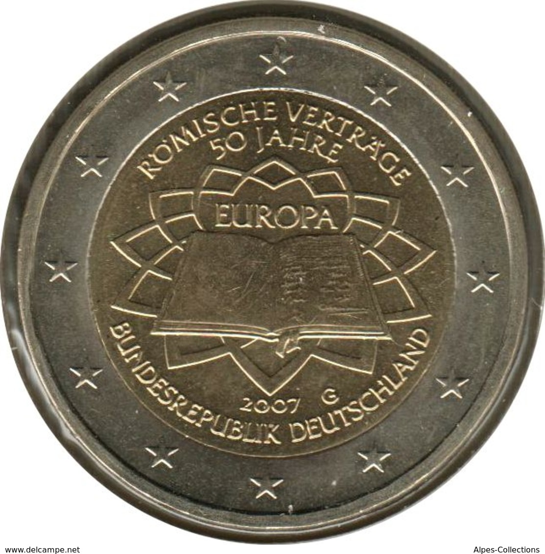 AL20007.1G - ALLEMAGNE - 2 Euros Commémo. Traité De Rome - 2007 G - Duitsland