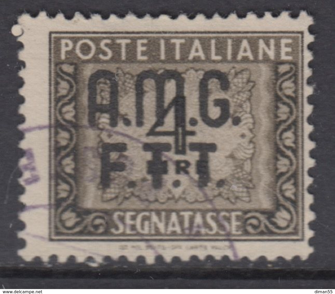 Trieste Zona A - AMG-FTT - Segnatasse N.8 - Cat. 70 Euro  - Usato - Luxus Postfrisch - Postage Due