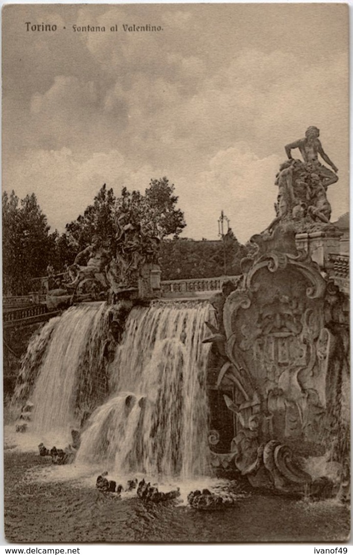 ITALIE   - 2 CPA - TORINO  LAGHETTO DEL VALENTINO -- FONTANA - Parques & Jardines