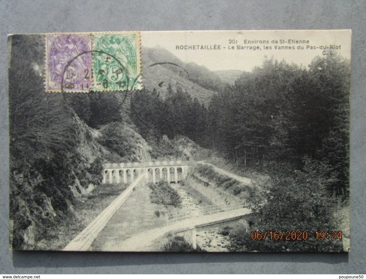 CPA 42 ROCHETAILLEE  Vallée Du Furan - Environs De Saint étienne Le Barrage , Les Vannes Du PAS DU RIOT  1930 - Rochetaillee