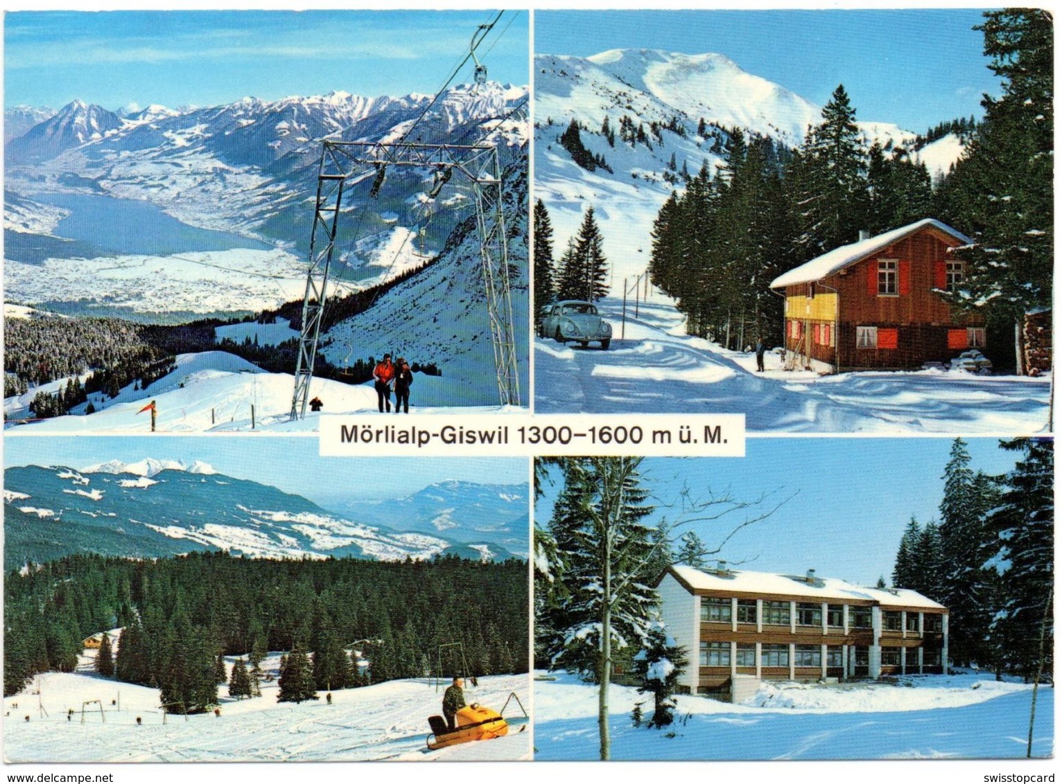 GISWIL Skihaus U. Skilift Mörlialp Motorschlitten VW-Käfer - Giswil