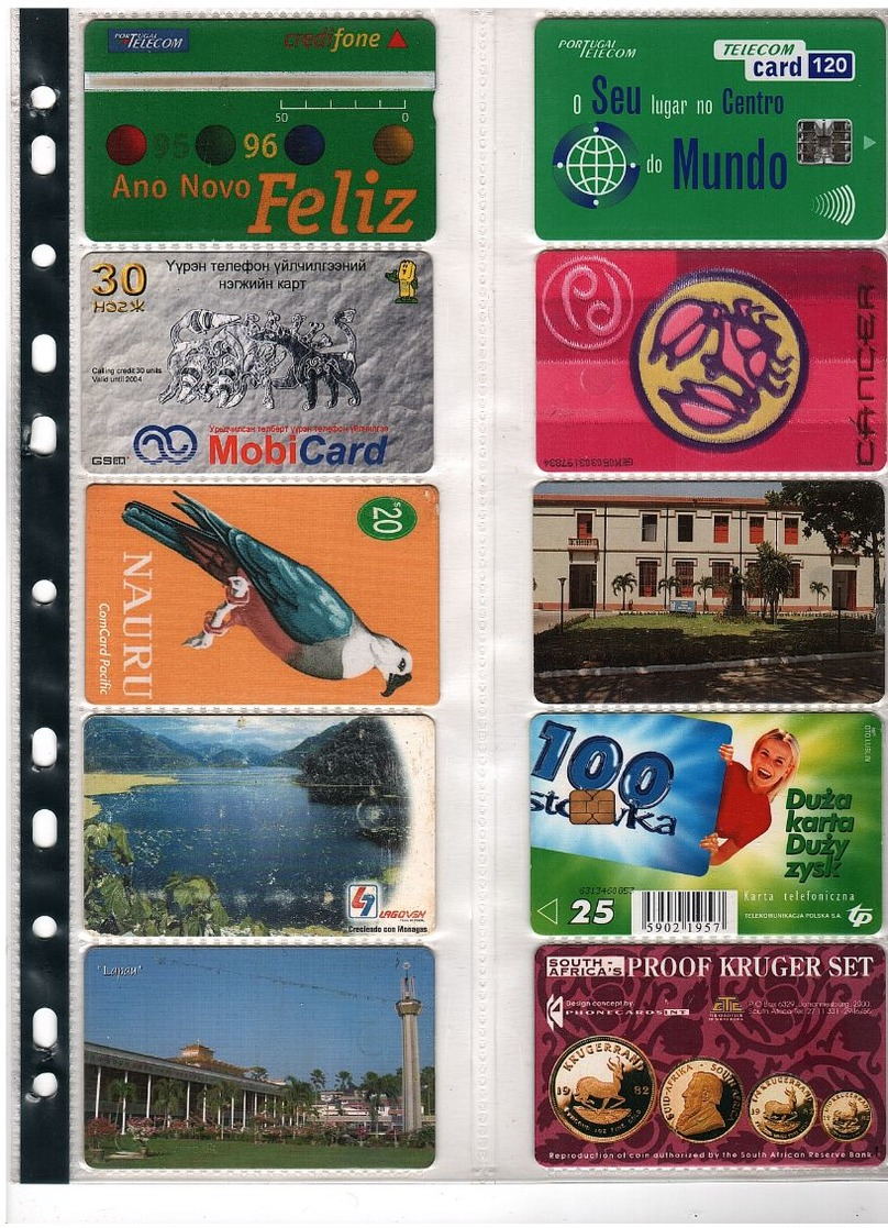 Nuevo : -  10 DIFFERENT TELECARTES FOR COLLECTION AT OFFER PRICE - Nauru