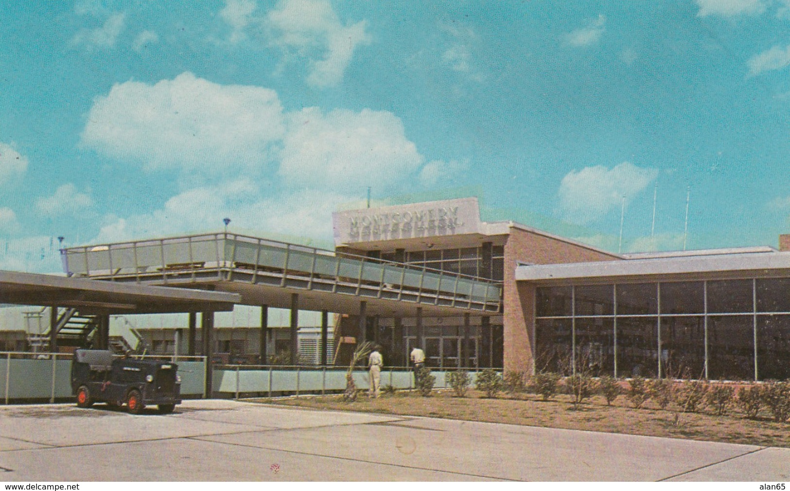 Dannelly Field Montgomery Alabama Airport Terminal Building C1960s Vintage Postcard - Aerodrome