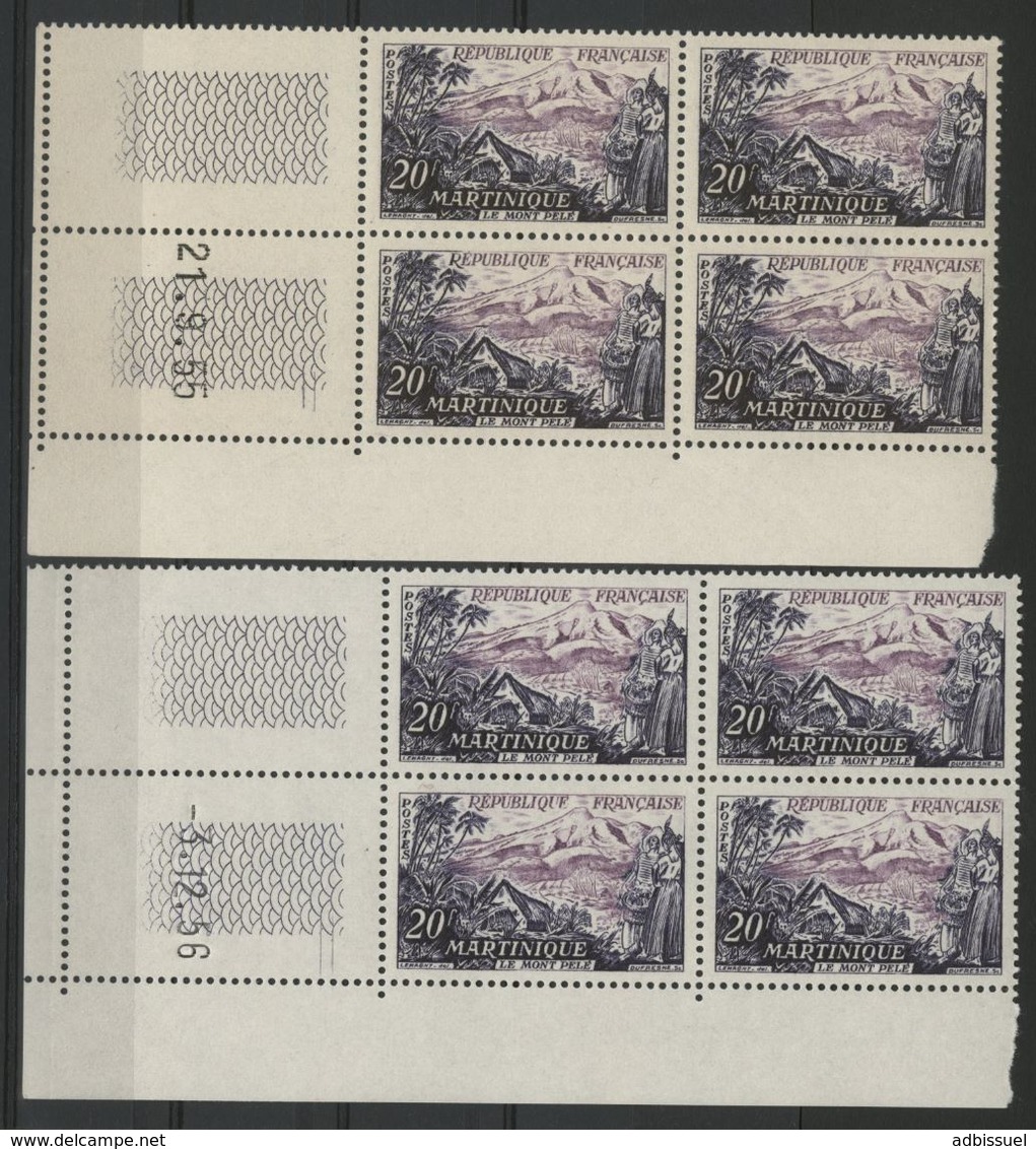 N° 1041 (x2) Cote 40 € ** (MNH). 2 Coins Datés Du 21/9/55 Et Du 3/12/56 "Martinique" TB - 1950-1959