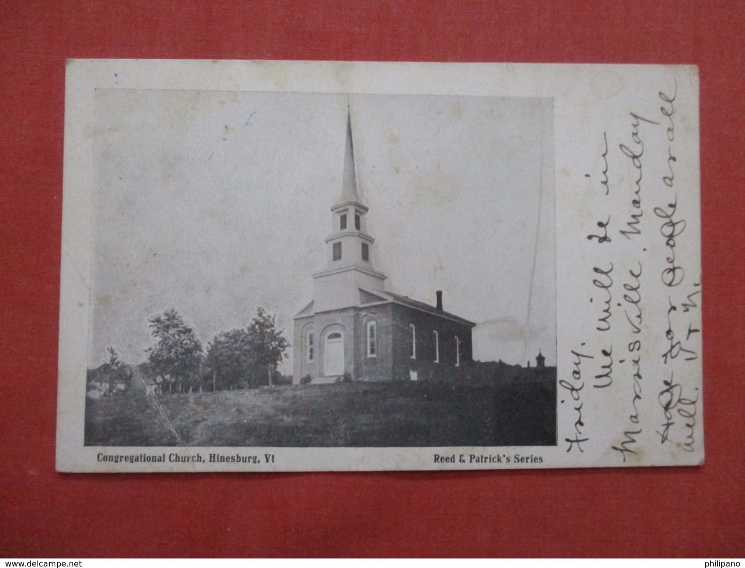 Congregational Church Hinesburg VT    Ref 4162 - Autres & Non Classés