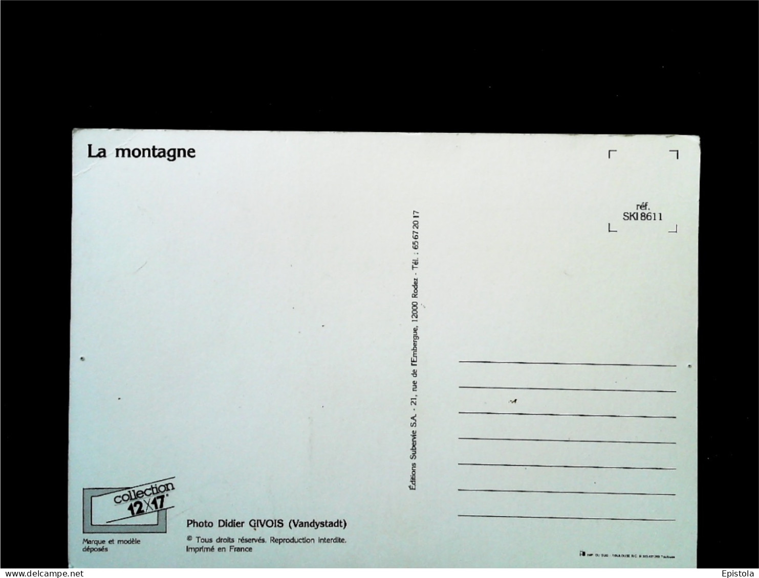 CPM 1980s Montagne France -Parapente à Ski. Edtd Subervie à Rodez -Photo Didier Givois  (Dims/collection Série 12x17) - Parachutespringen