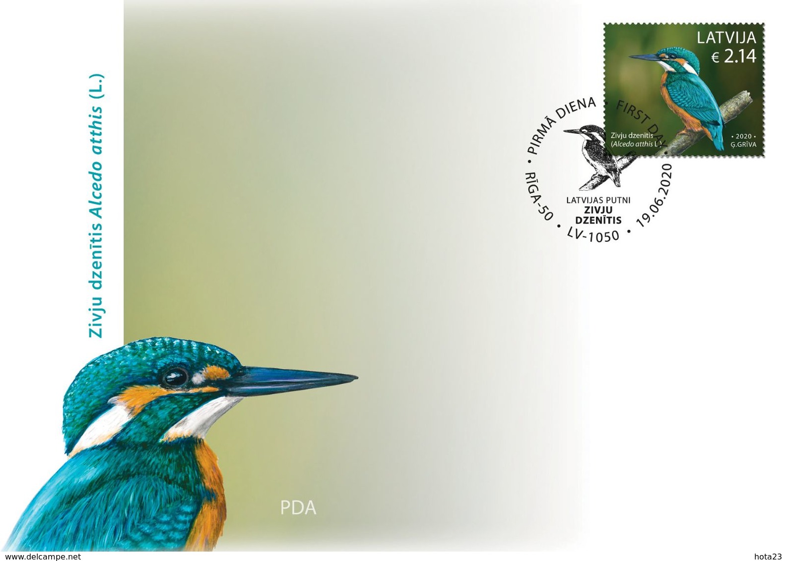 Latvia Lettland Lettonie 2020 Birds - Hazel Grouse - Common Kingfisher  FDC - Letonia