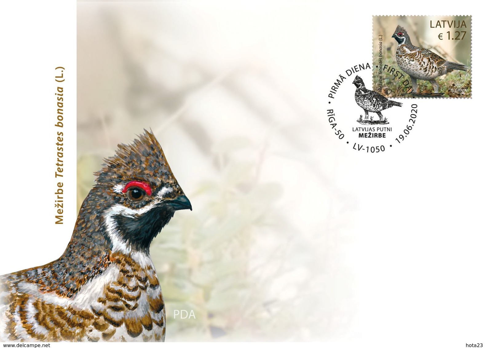 Latvia Lettland Lettonie 2020 Birds - Hazel Grouse - Common Kingfisher  FDC - Letonia