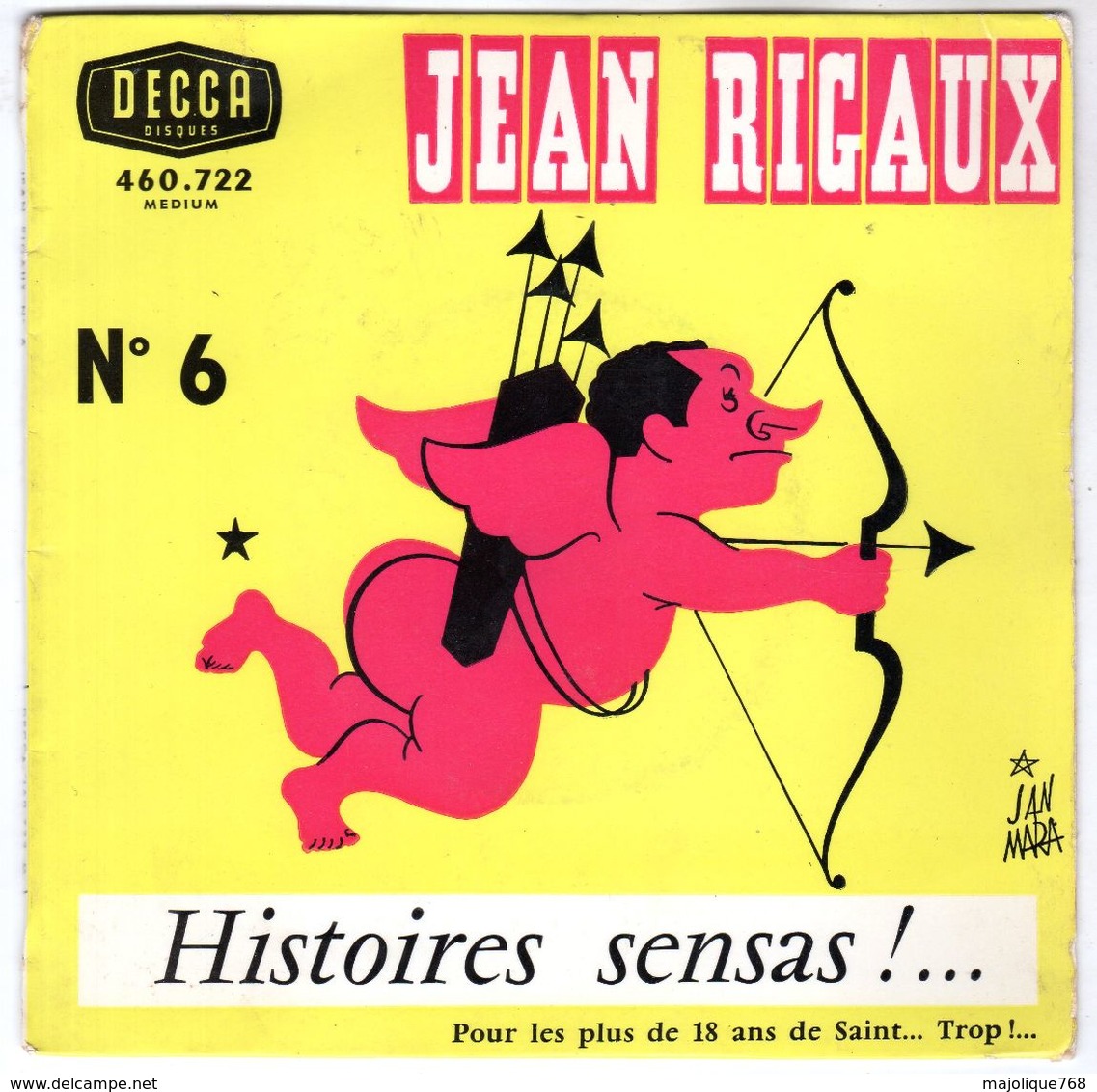 Disque - Jean Rigaux N°6 - Histoires Sensas !... - DECCA 460.722 - 1964 - - Humour, Cabaret