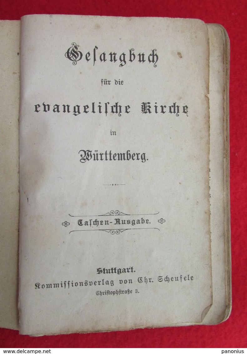 EVANGELISCHE KIRCHE / EVANGELICAL CHURCH, GEBETSBUCH PRAYER BOOK, STUTTGART, Year 1895 - Christianism