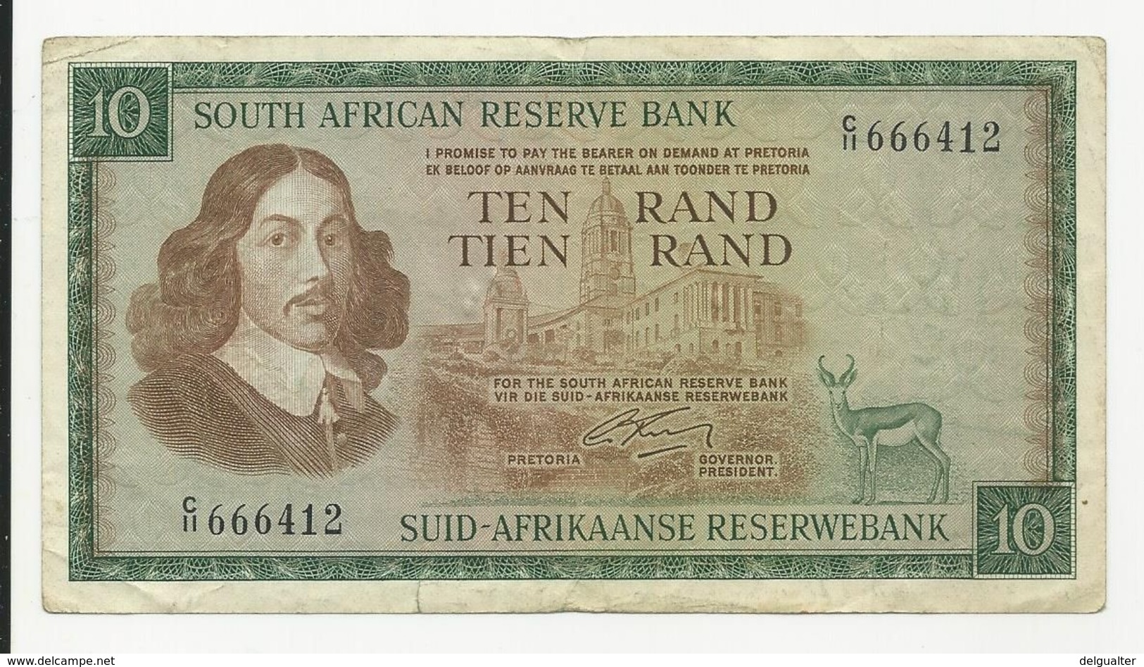 South Africa 10 Rand VF Small Cut At Bottom - Zuid-Afrika