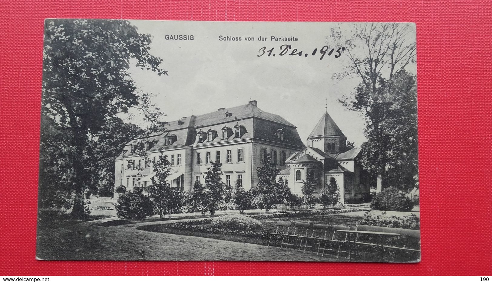Gaussig.Schloss Von Der Parkseite-1912 - Doberschau-Gaussig Dobruša-Huska