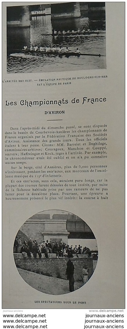 1901 CHUTE DE SANTOS DUMONT TERRASSE DE PASSY - LE ROI DU TIR - AVIRON - CAEN - LE MANS -  DEAUVILLE - Autres & Non Classés