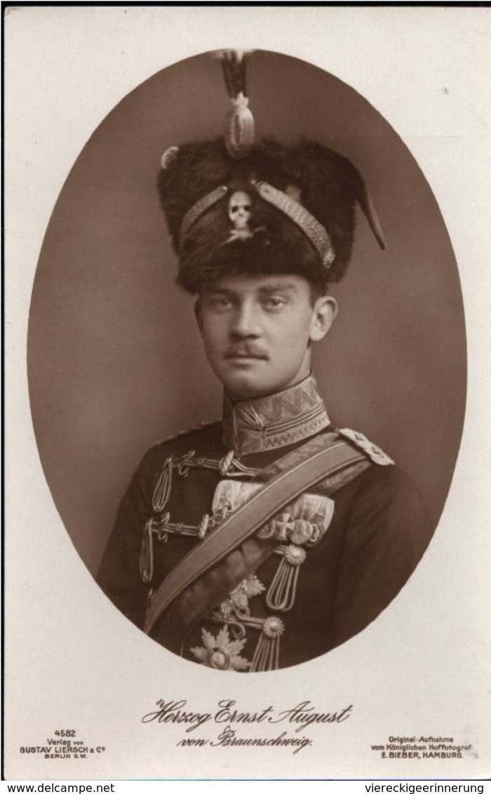 ! Alte Ansichtskarte, Haus Braunschweig Lüneburg, Herzog Ernst August Von Braunschweig, Adel, Royalty, Uniform, Orden - Königshäuser