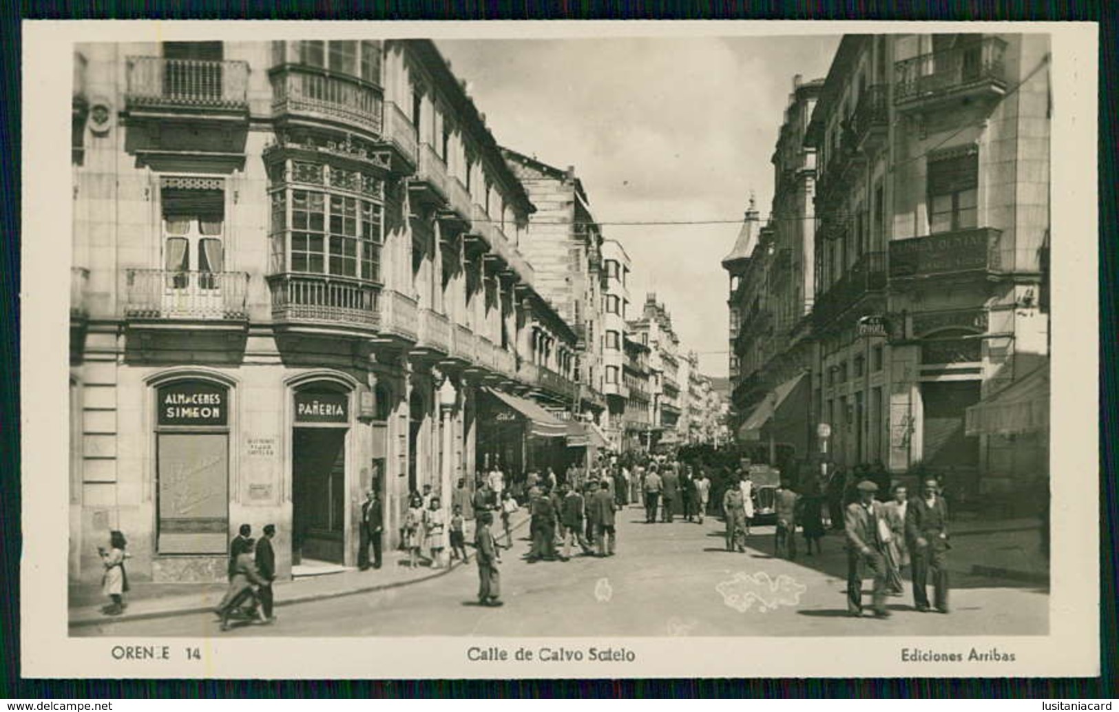 ORENSE - Calle De Calvo Sotelo. ( Ed. Arrivas Nº 14)  Carte Postale - Orense