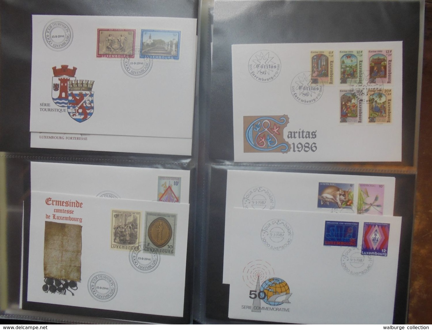 LUXEMBOURG FDC 1983-1999 EN ALBUM "DAVO" (2739) 2 KILOS