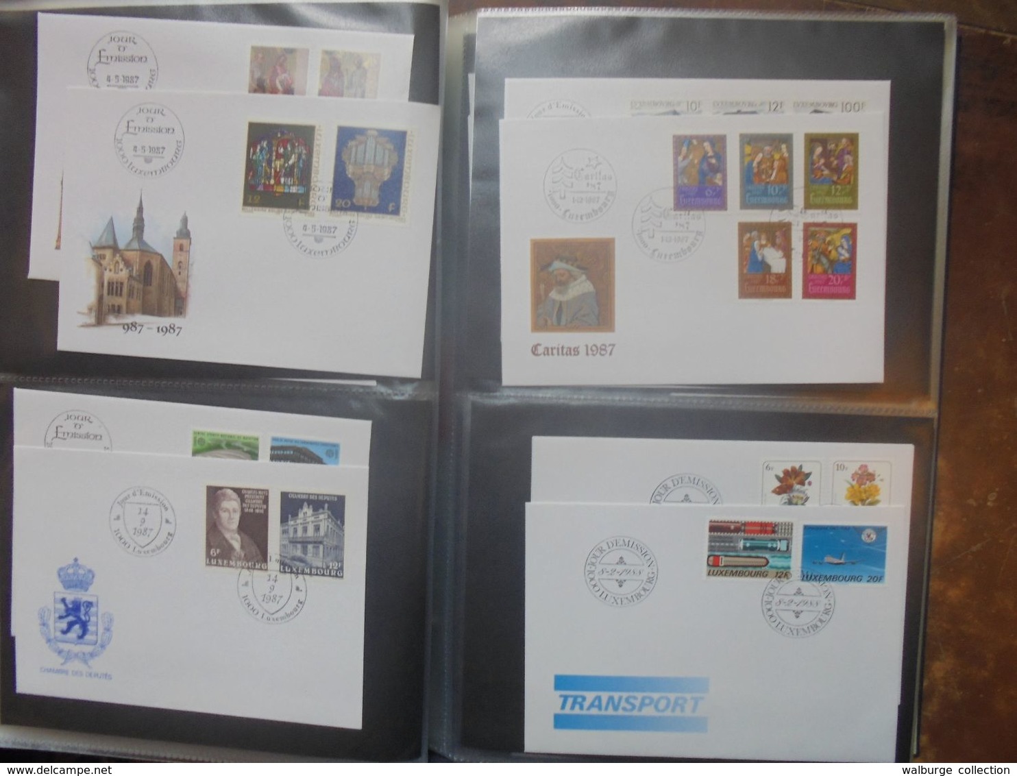 LUXEMBOURG FDC 1983-1999 EN ALBUM "DAVO" (2739) 2 KILOS