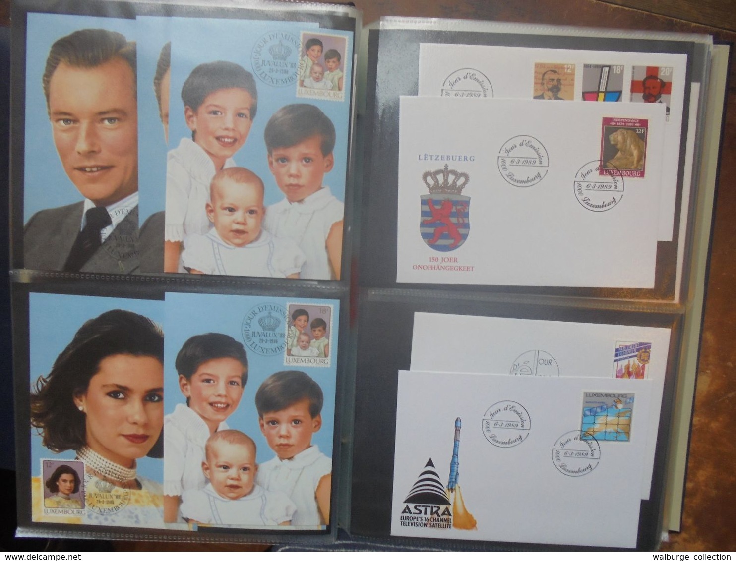 LUXEMBOURG FDC 1983-1999 EN ALBUM "DAVO" (2739) 2 KILOS