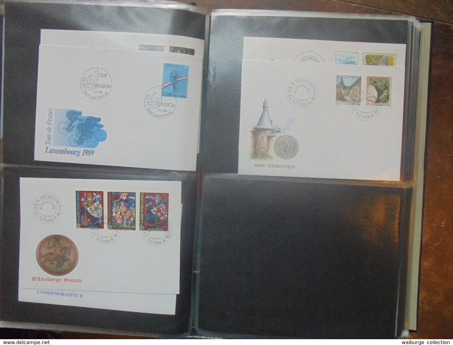 LUXEMBOURG FDC 1983-1999 EN ALBUM "DAVO" (2739) 2 KILOS