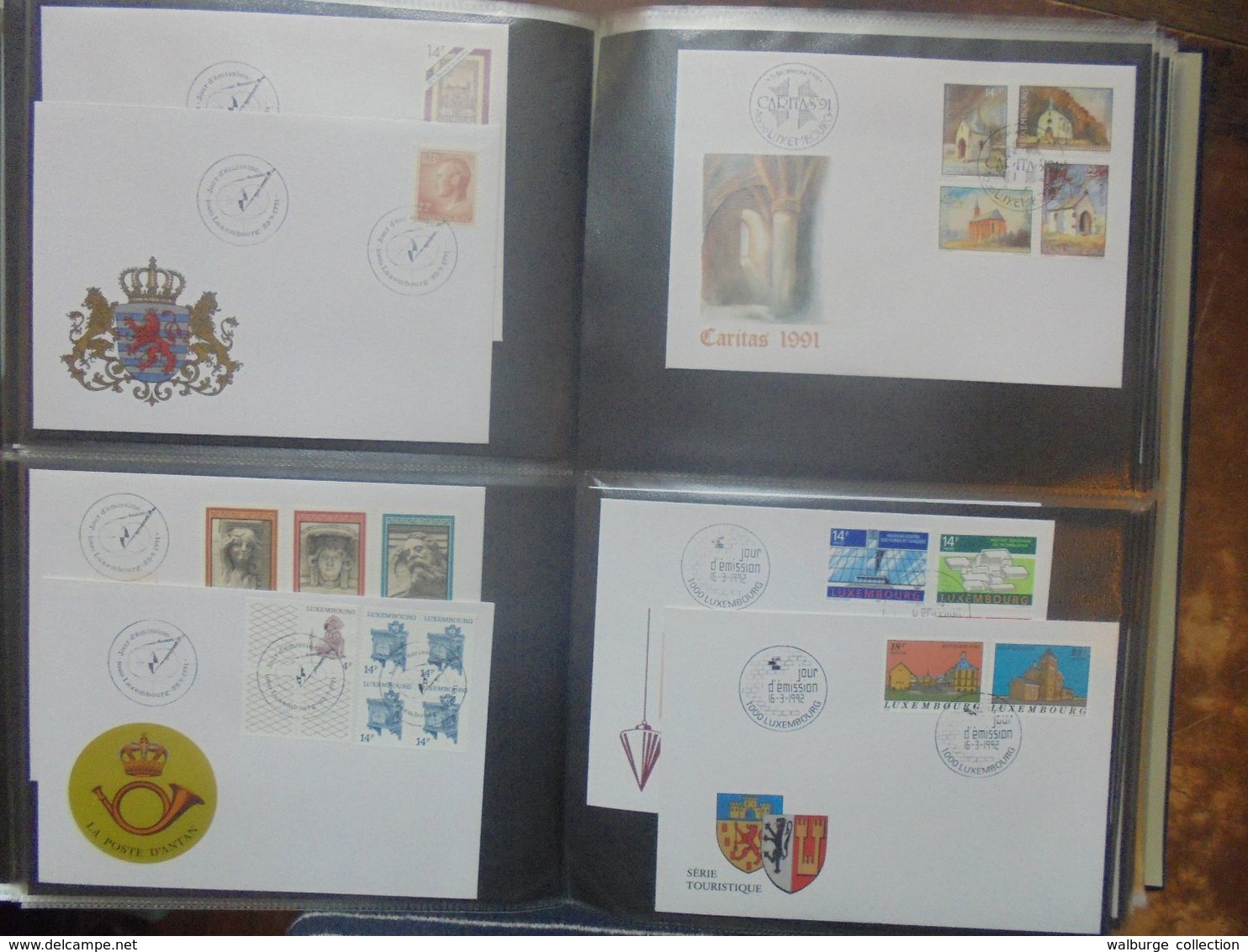 LUXEMBOURG FDC 1983-1999 EN ALBUM "DAVO" (2739) 2 KILOS