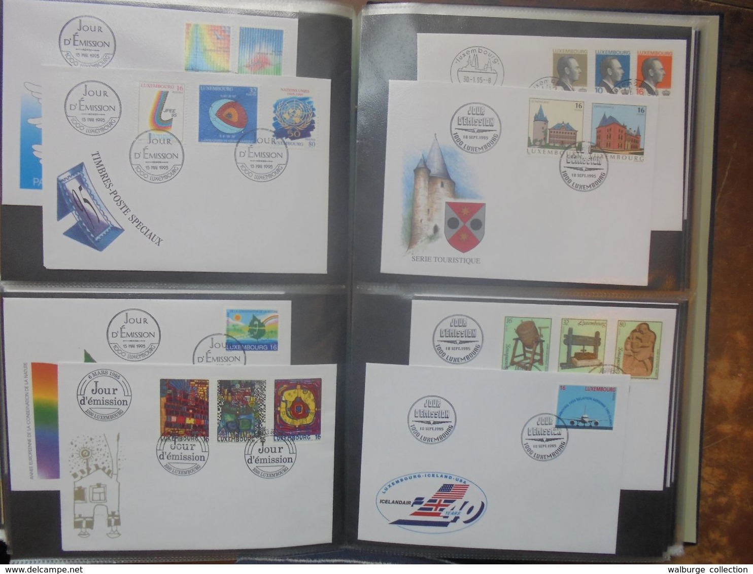 LUXEMBOURG FDC 1983-1999 EN ALBUM "DAVO" (2739) 2 KILOS