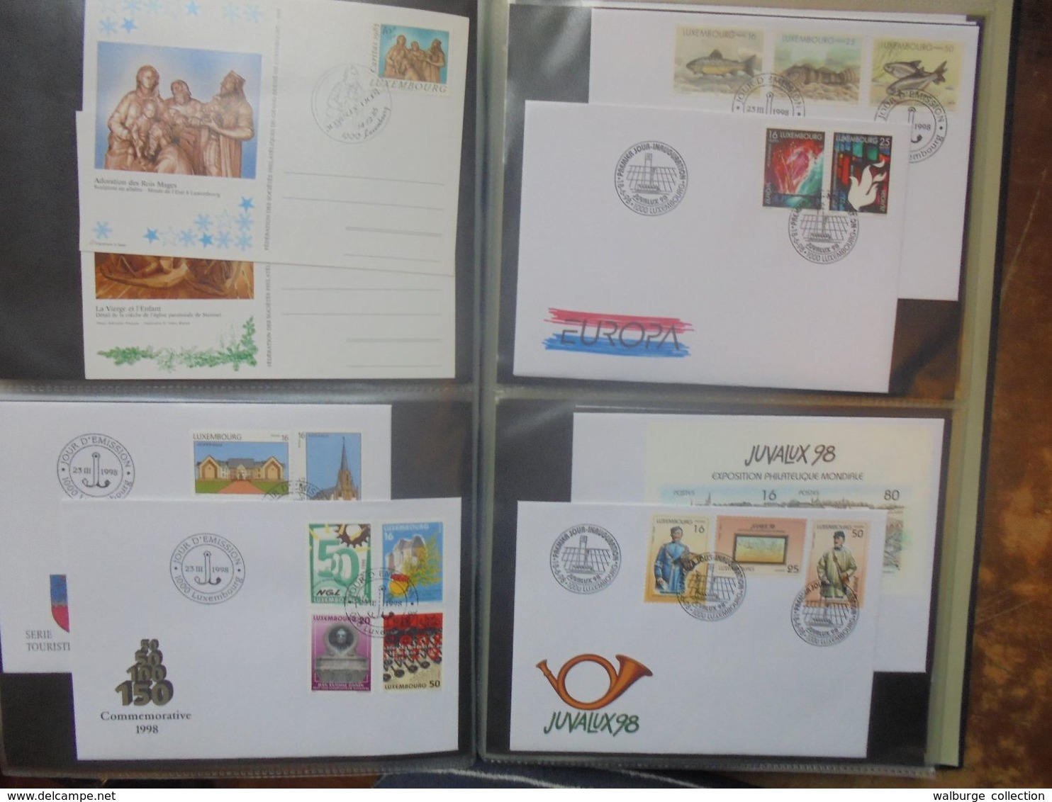 LUXEMBOURG FDC 1983-1999 EN ALBUM "DAVO" (2739) 2 KILOS