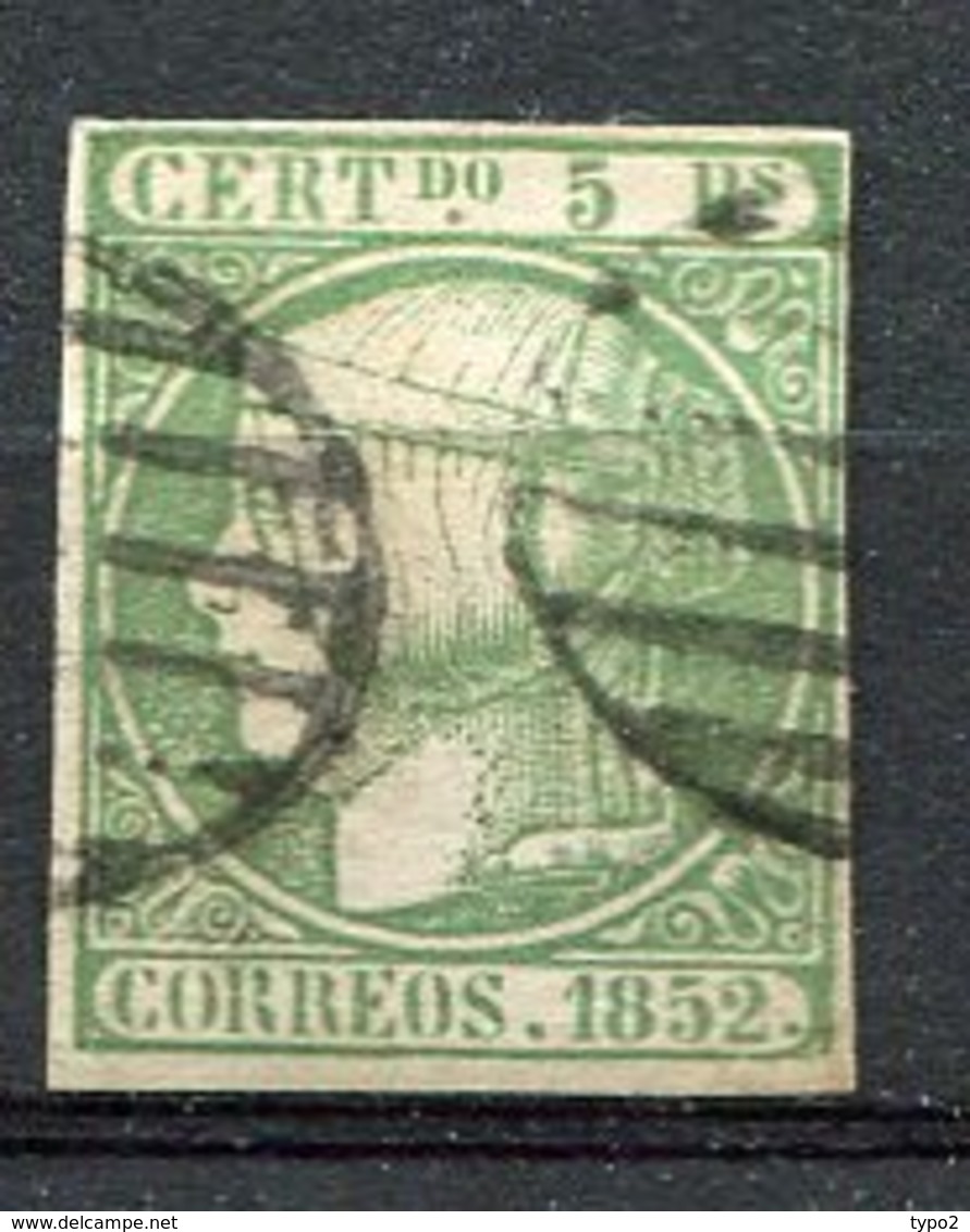 Yv. 1852 N°  15  (o)  5r Vert Isabelle  Cote 140 Euro BE  2 Scans - Used Stamps