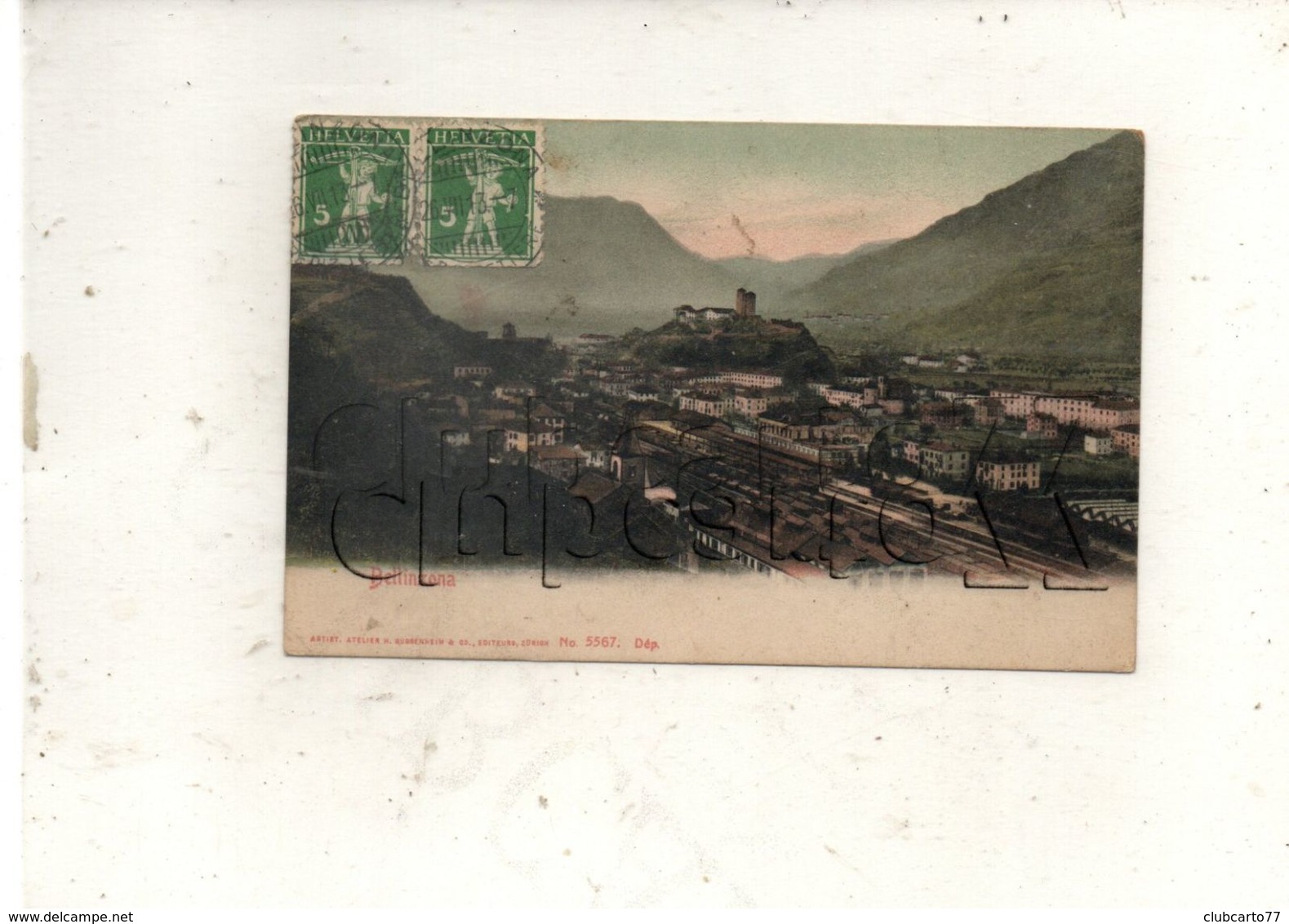 Bellinzona Ou Bellinzone (Suisse, Tessin) : Vue Panoramique Sur Les Voies De Chemin De Fer De La Gare En 1913 PF . - Bellinzone