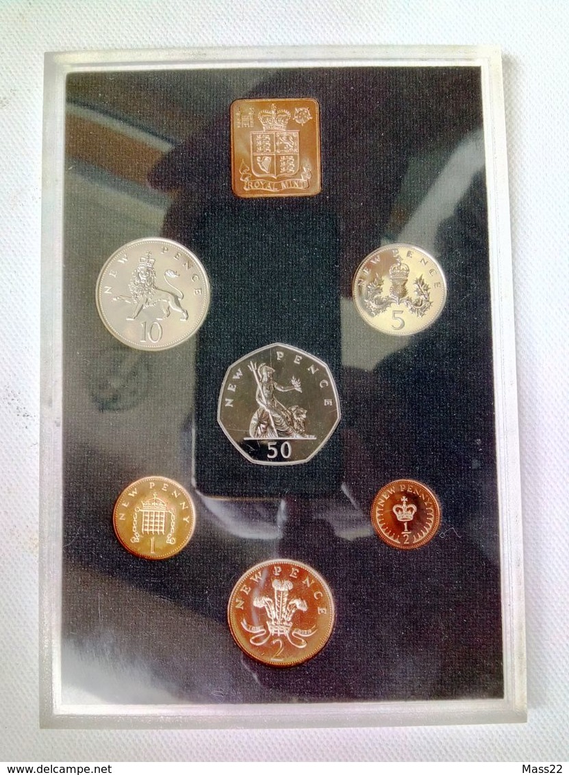 Full Set Of UK UC First Date 1971 New Penny And Pence In Plastc Holder - Mint Sets & Proof Sets