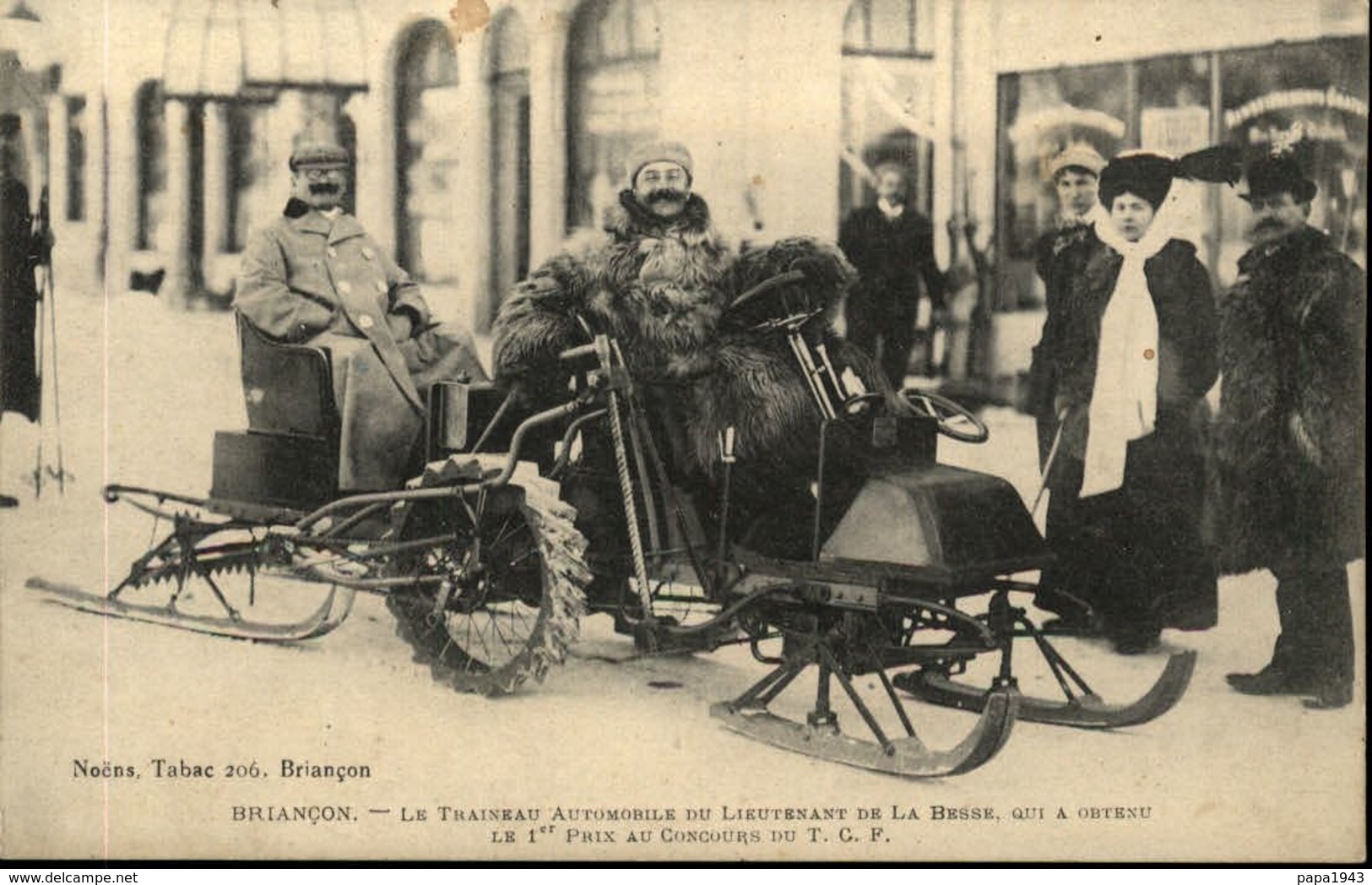 05  BRIANCON  Le Traineau Automobile Du Lieutenant DE LA BESSE 1° Prix Au Concours Du T C F - Briancon