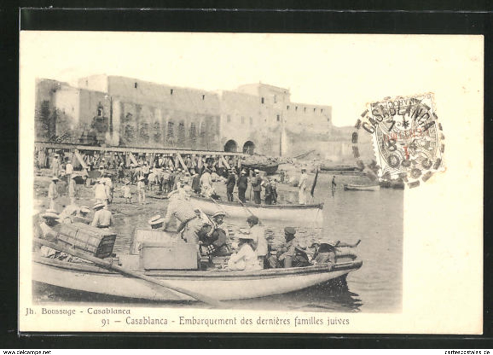 AK Casablanca, Embarquement Des Dernières Familles Juives - Judaisme