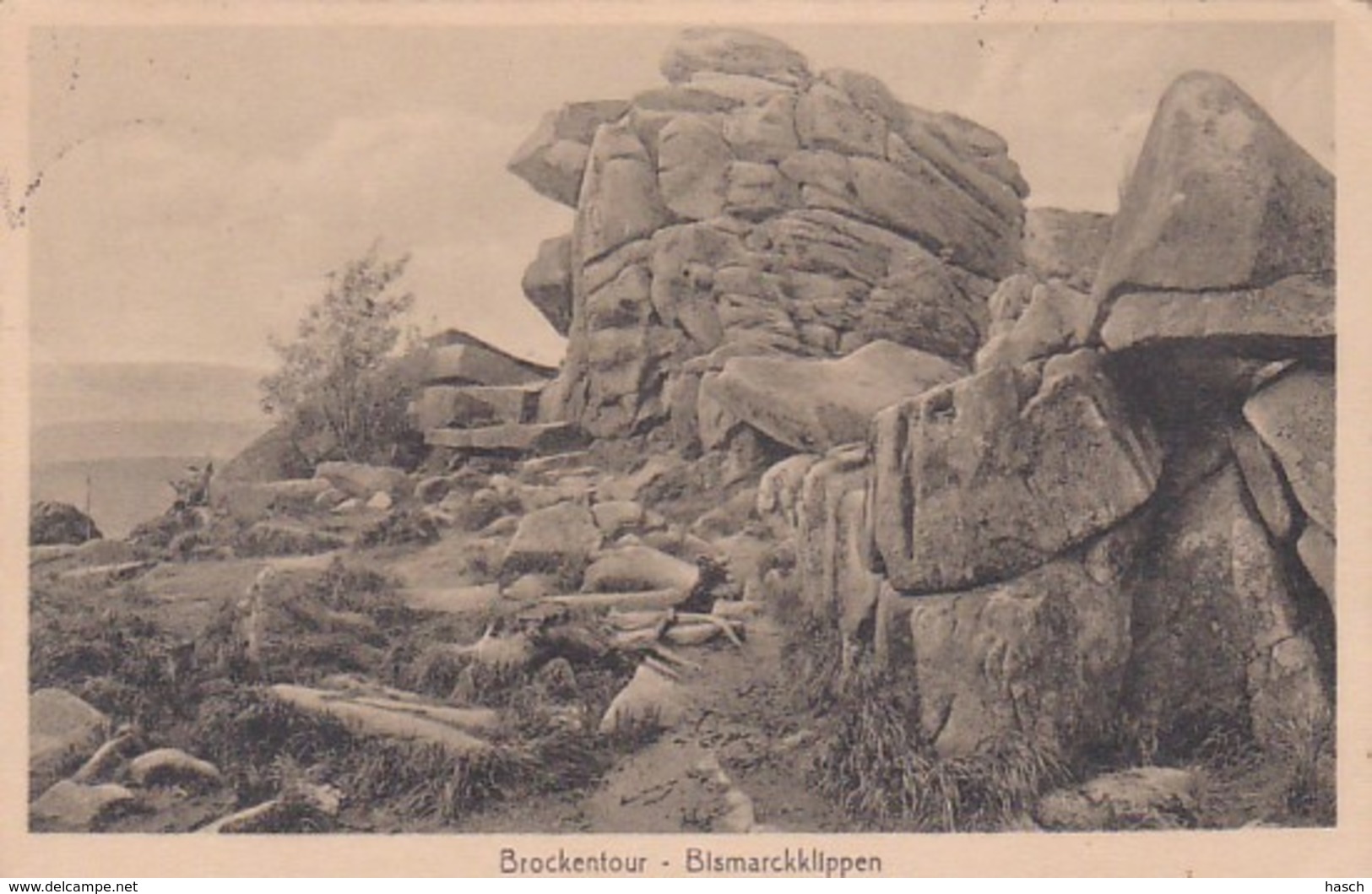 3728	104	Brockentour, Bismarckklippen 1923 (sehr Kleines Falte Im Ecken) - Autres & Non Classés