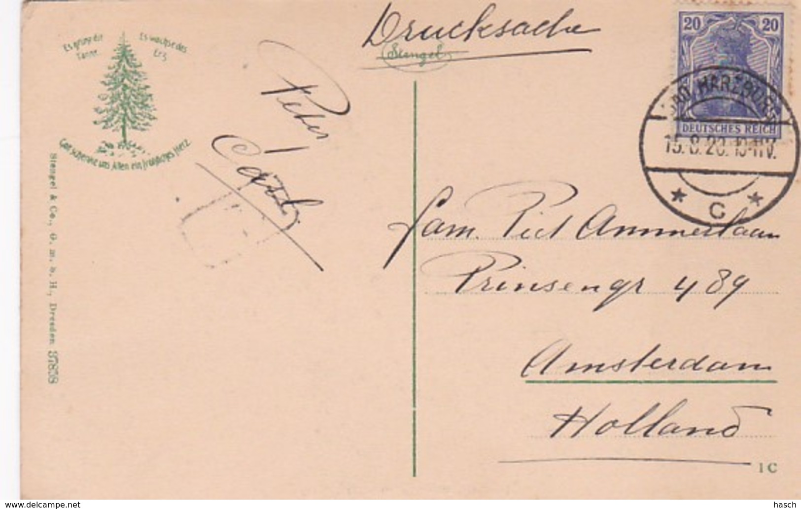 3728	104	Brockentour, Bismarckklippen 1923 (sehr Kleines Falte Im Ecken) - Autres & Non Classés