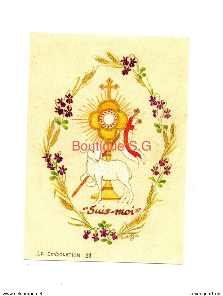 Image Pieuse Croyance Religion Souvenir Premiere Communion Domitille Livie Perpignan Chapelle Christ Roi 2008 - Devotion Images