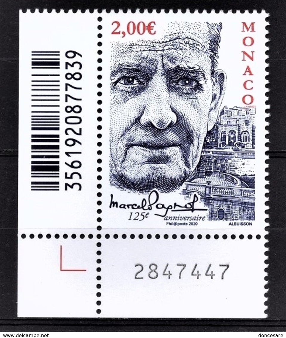 MONACO 2020 -Y.T. N° 3226 / 125e ANNIVERSAIRE DE MARCEL PAGNOL - NEUF ** - Unused Stamps