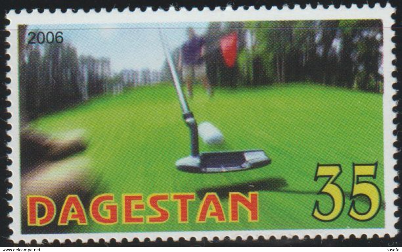 Rusia Daguestan 2006 Scott 1295 Sello ** Golf Pelota Y Palo 35 Russie Dagestan Russia Stamps Timbre Russie Briefmarke - Other & Unclassified