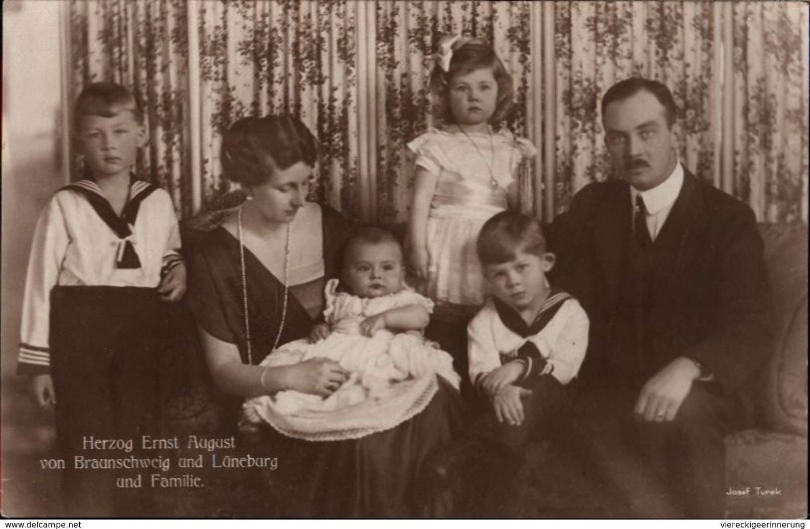 ! Alte Ansichtskarte, Adel, Royalty, Haus Braunschweig-Lüneburg , Herzog Ernst August Und Familie - Koninklijke Families