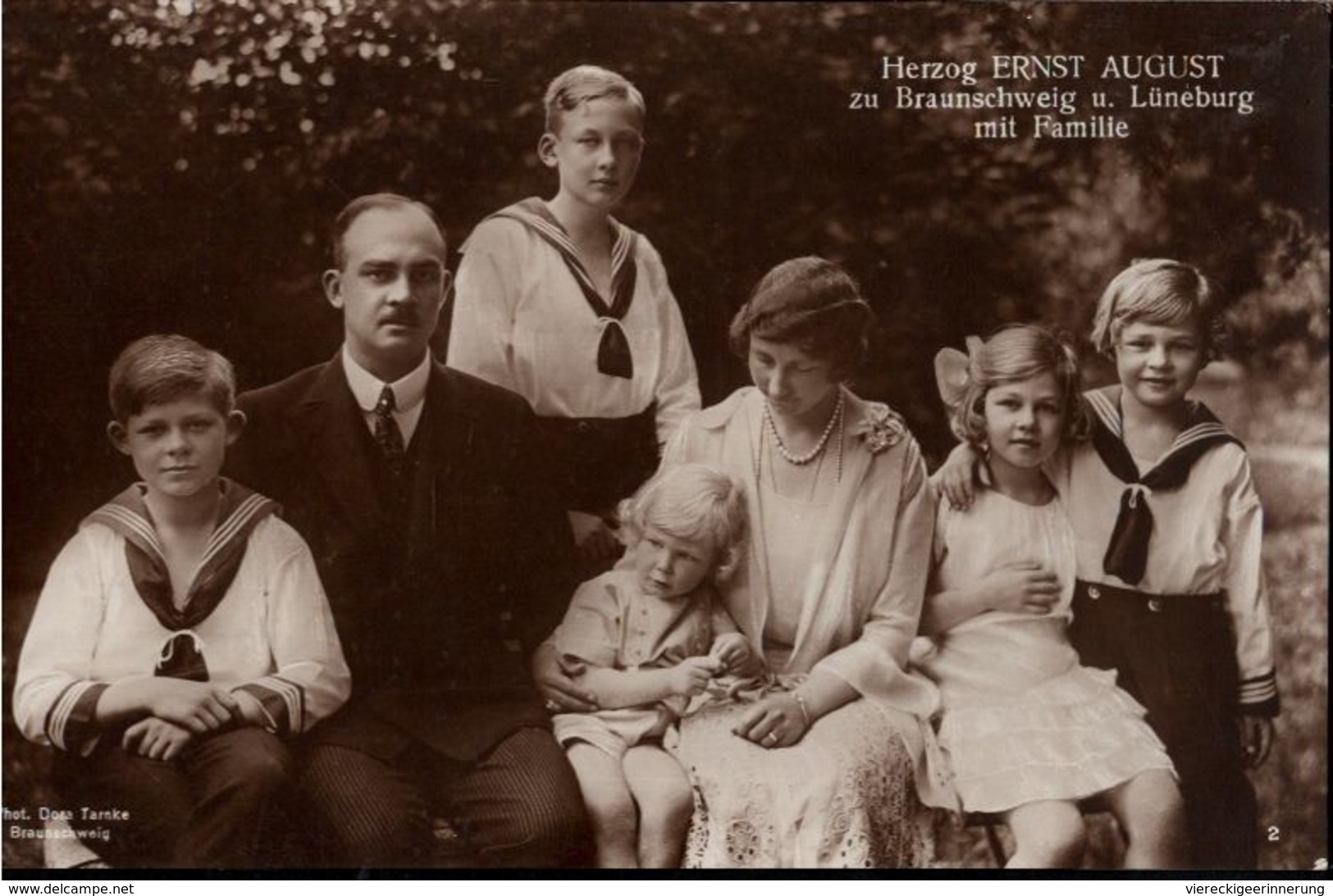 ! Alte Ansichtskarte, Adel, Royalty, Haus Braunschweig-Lüneburg , Herzog Ernst August Und Familie, Matrosenanzug - Familles Royales