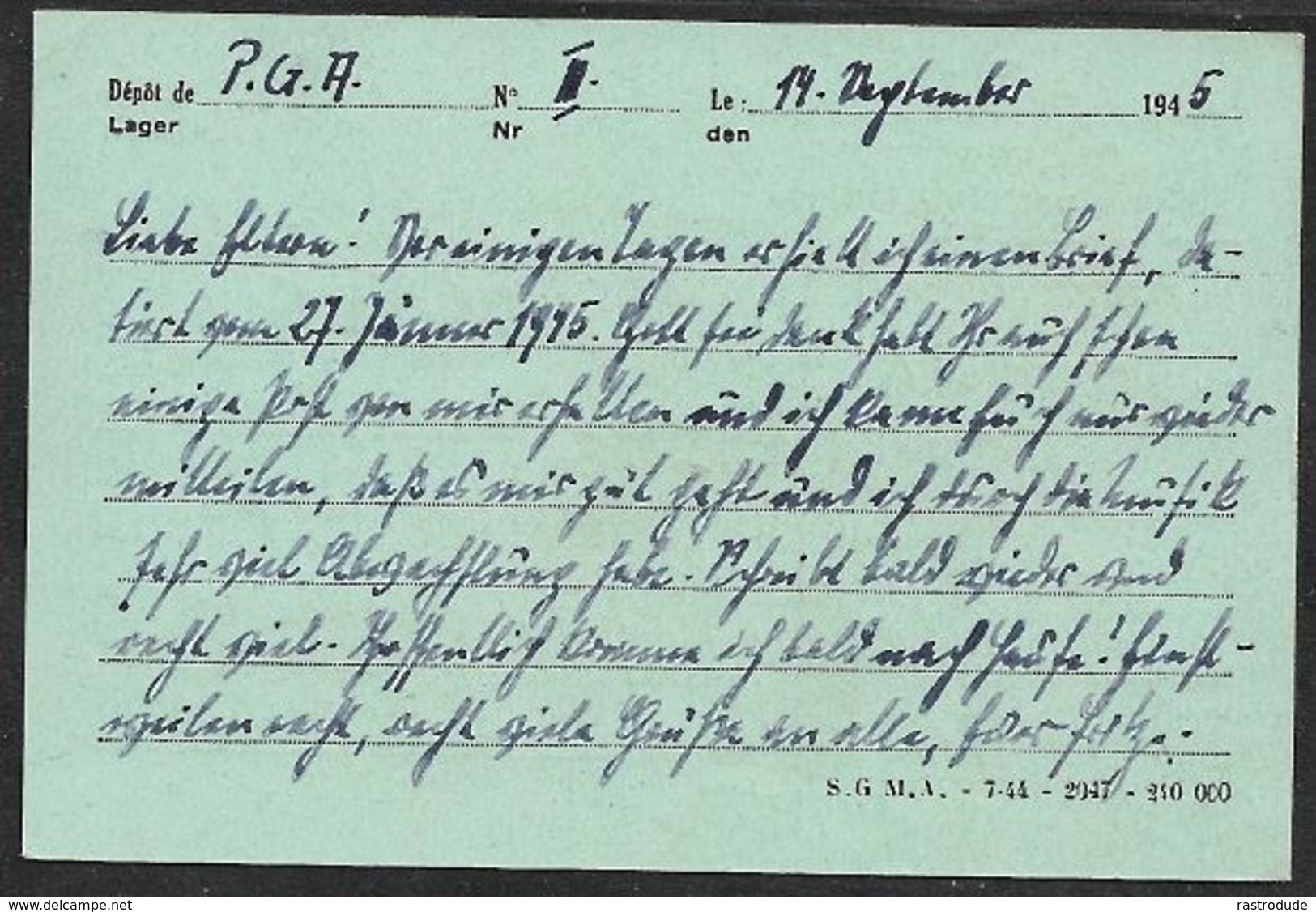 1945 CORRESPONDANCE PRISONNIERS DE GUERRE - KRIEGSGEFANGENENPOST - BOGHAR, ALGERIE A LINZ, AUTRICHE - ÖSTERREICH - Briefe U. Dokumente