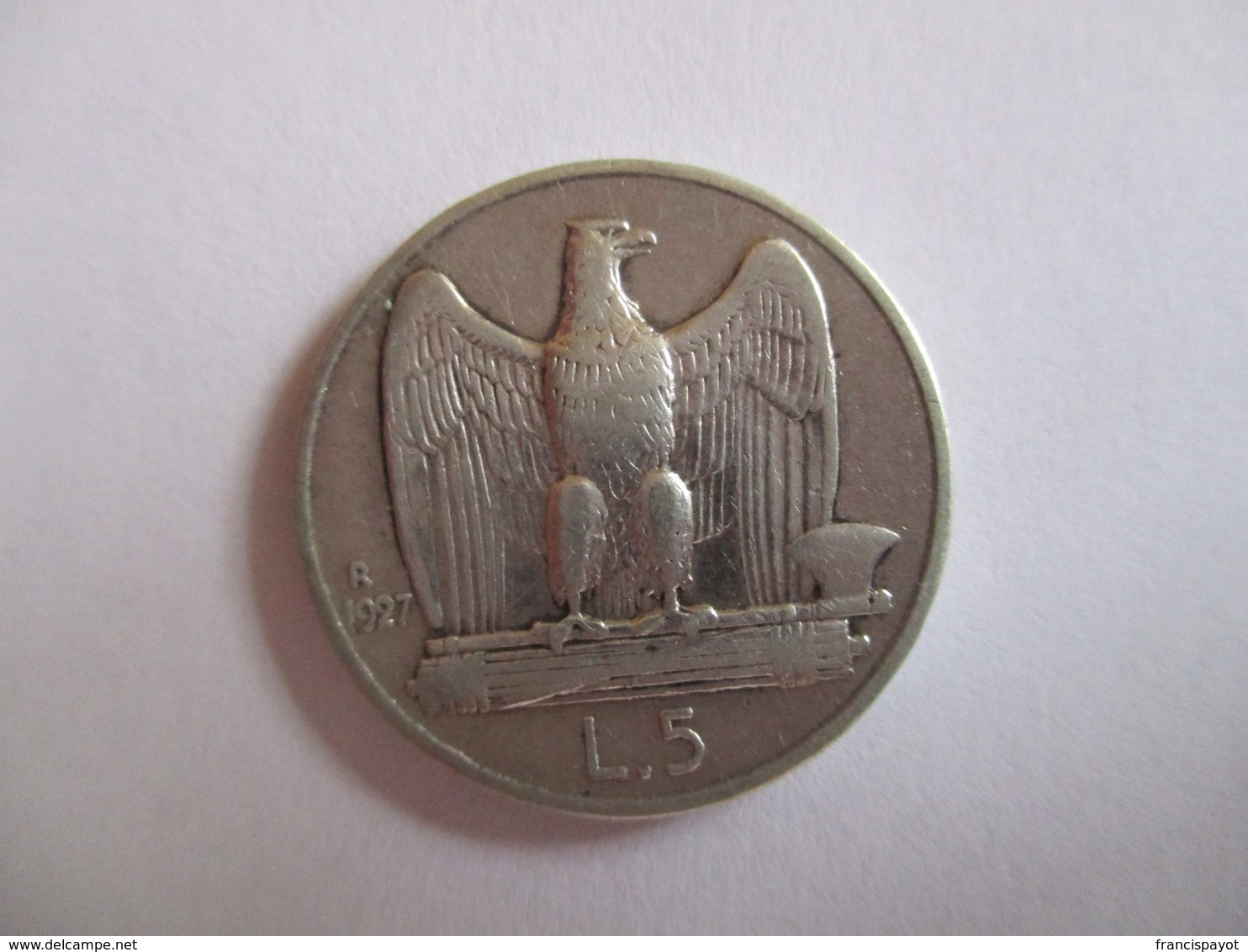 Italie: 5 Lire Aquilotto 1927 - 1900-1946 : Victor Emmanuel III & Umberto II