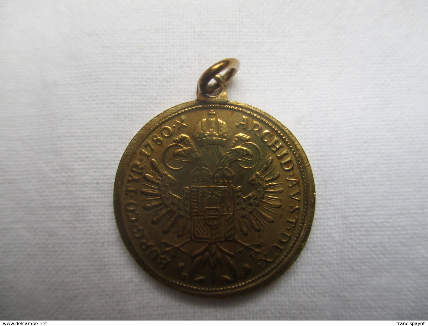 Austria: Mini-medal Maria-Theresa 1780 (gilt) - Monarchia / Nobiltà