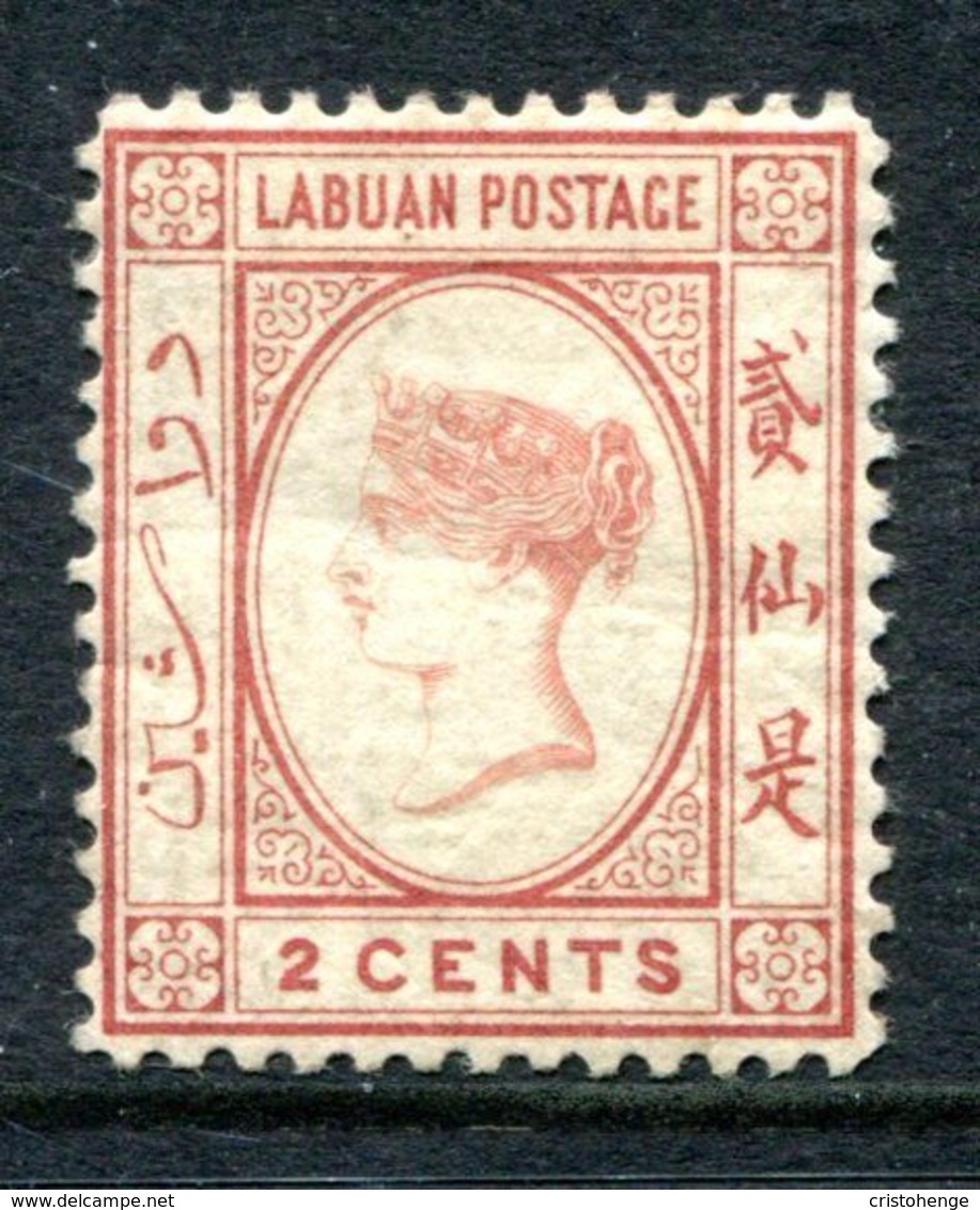 Labuan 1885-86 Queen Victoria - Wmk. Crown CA - 2c Rose-red HM (SG 30) - Noord Borneo (...-1963)