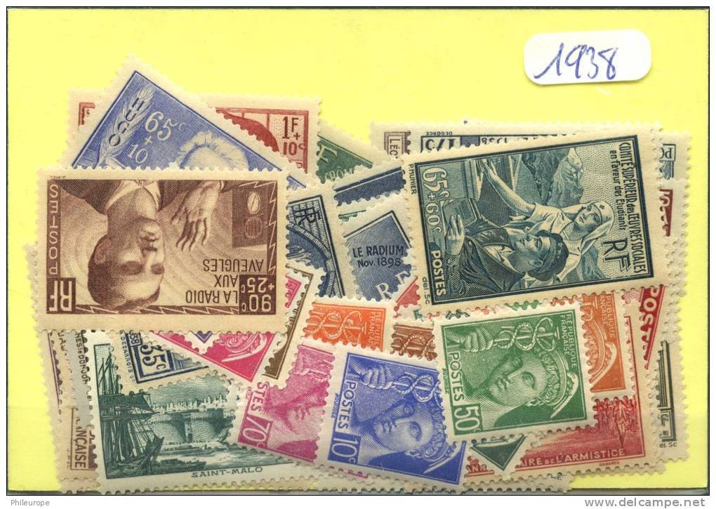 France  Années Completes Neuves ** Luxe 1938 (52 Timbres) - ....-1939