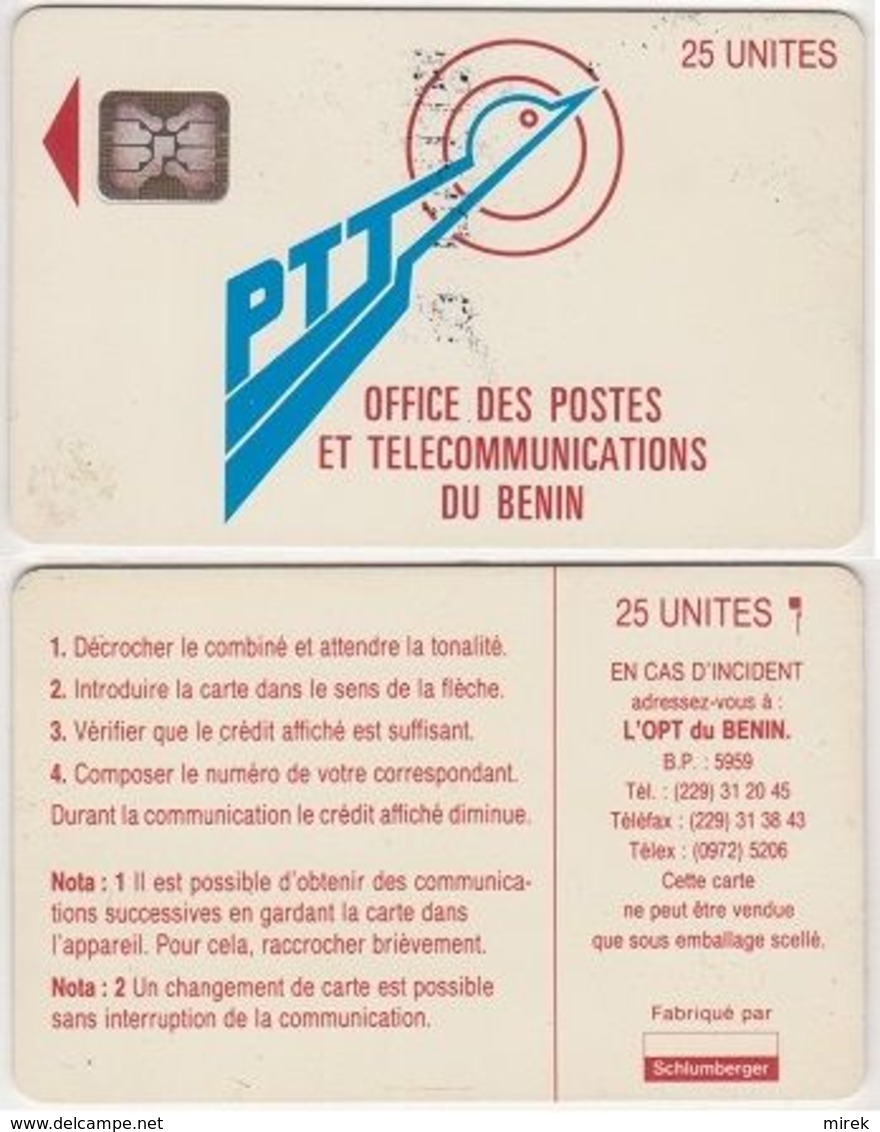 6/ Benin; P1. PTT Logo, 25 Ut.,SC5 Afnor, CN C49100930 - Benin