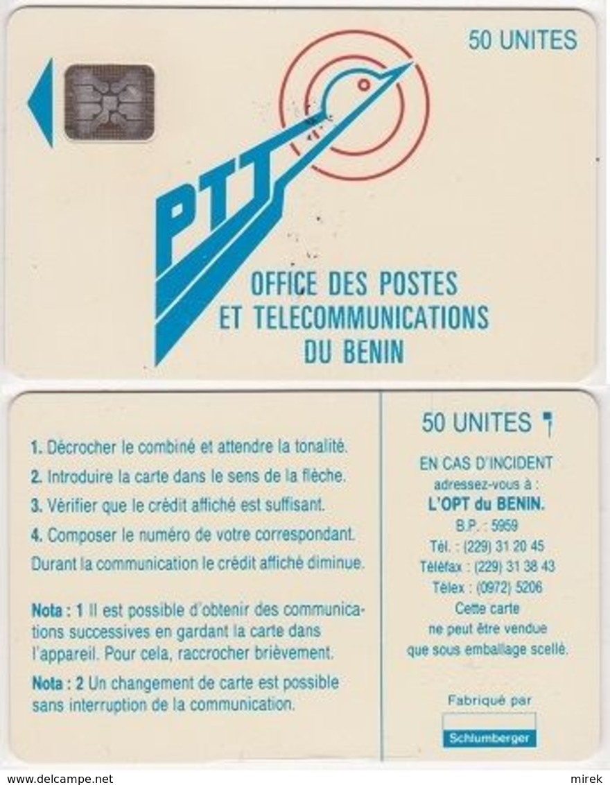 8/ Benin; P2. PTT Logo, 50 Ut.,SC5 Afnor, CN C49100939 - Benin