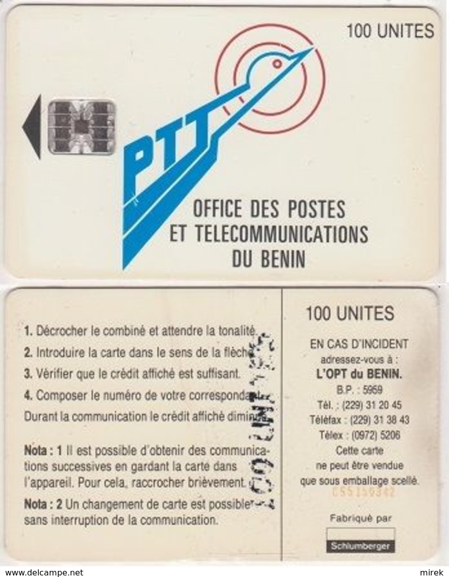 10/ Benin; P9. PTT Logo, 100 Ut.,SC7, CN C55150342 - Bénin