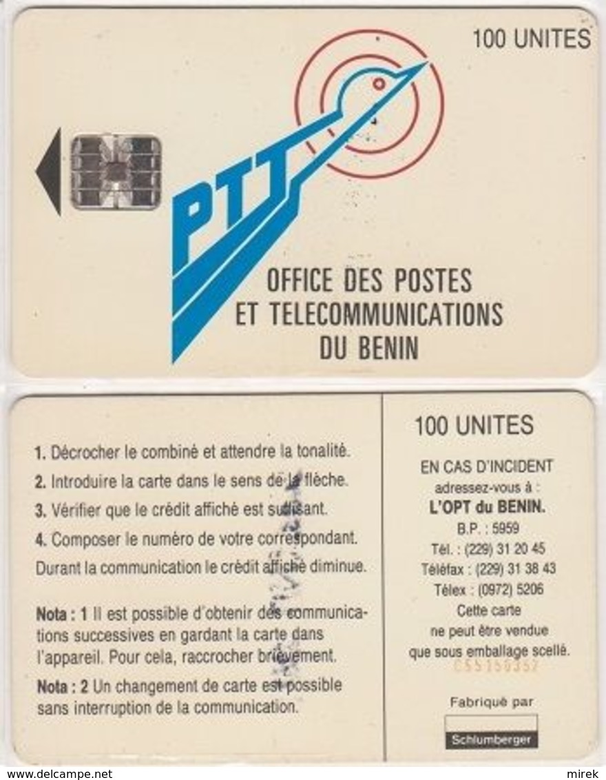 11/ Benin; P9. PTT Logo, 100 Ut.,SC7, CN C55150352 - Bénin