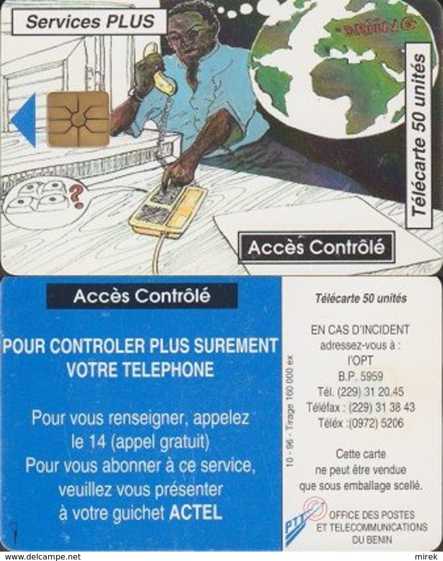 12/ Benin; P19. Service Plus 2, Chip GEM 1B.1 - Bénin